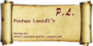 Puches Lestár névjegykártya
